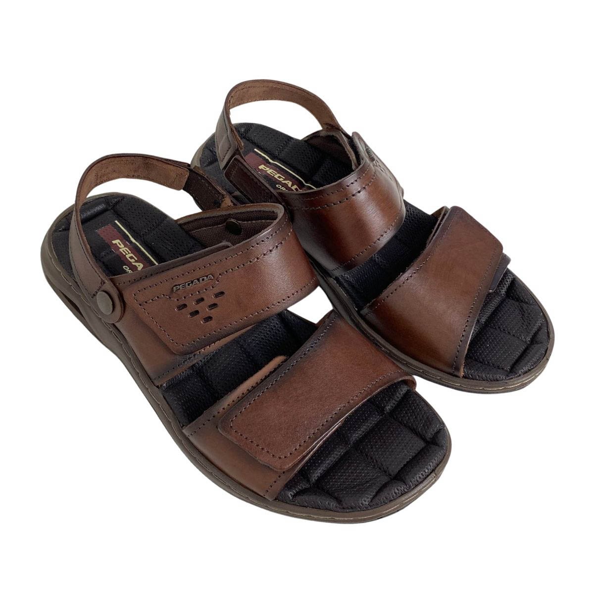 Sandália Couro Pegada Masculino 133238 Marrom Marrom 4