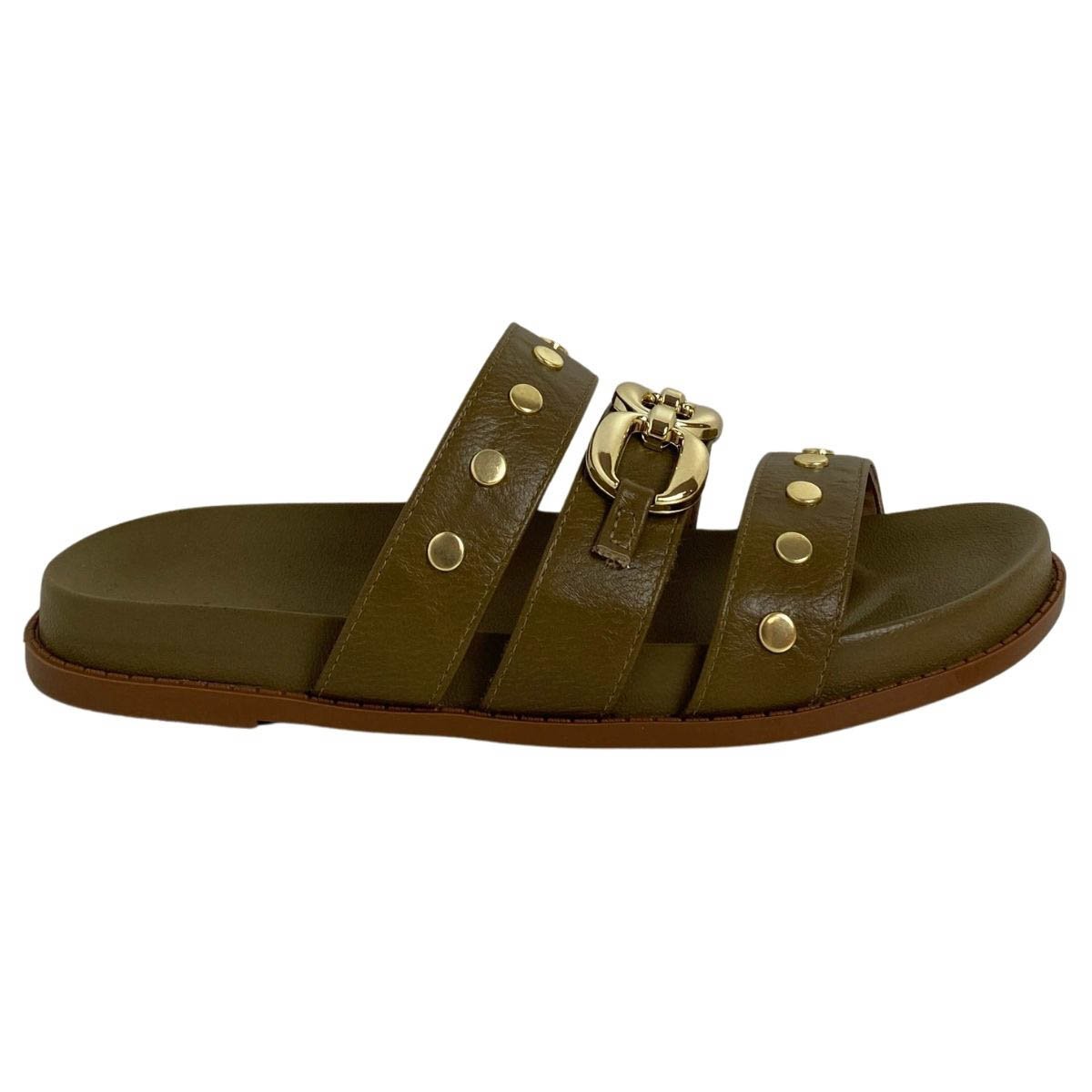 Papete Beira Rio Feminina 8578102 Verde