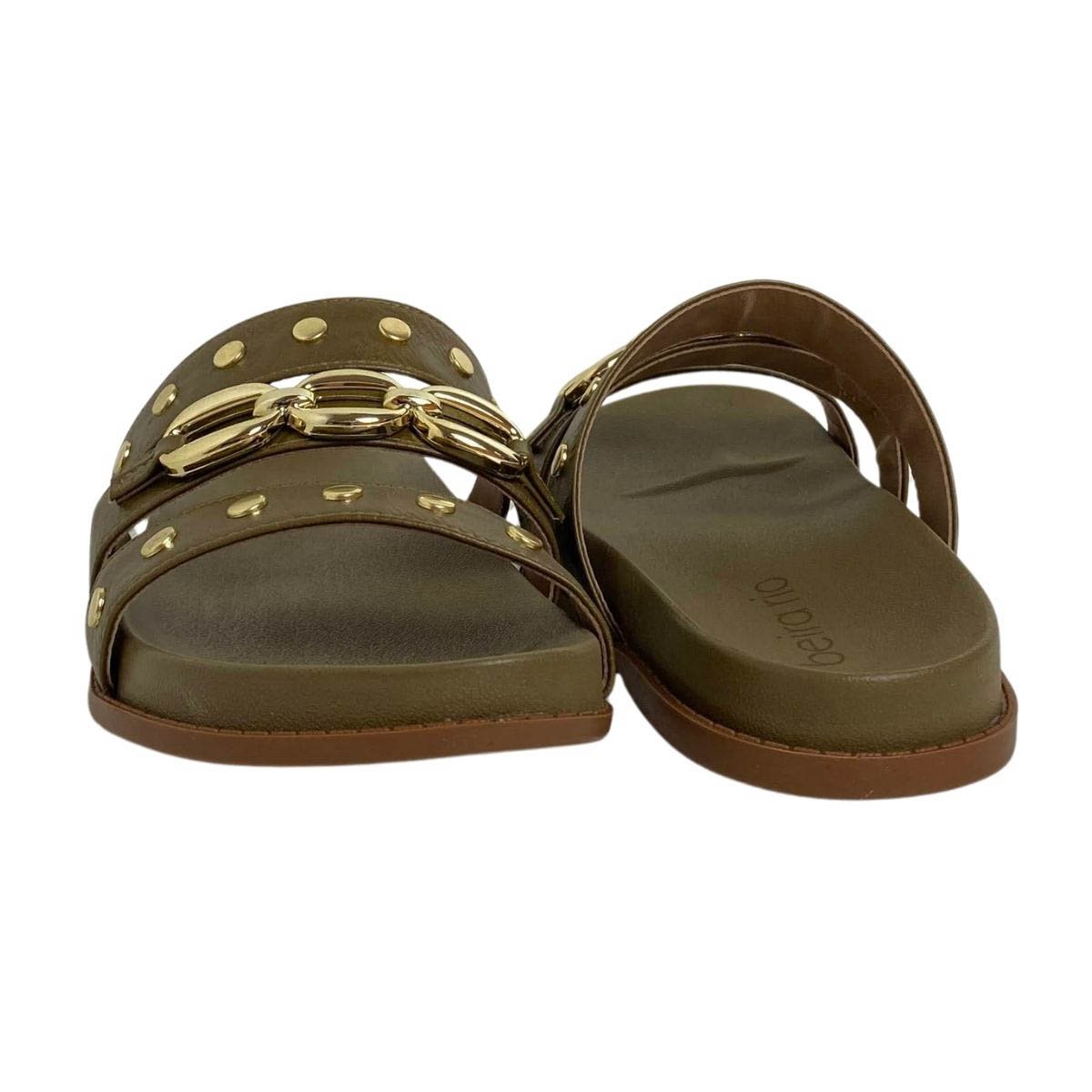 Papete Beira Rio Feminina 8578102 Verde Verde 5