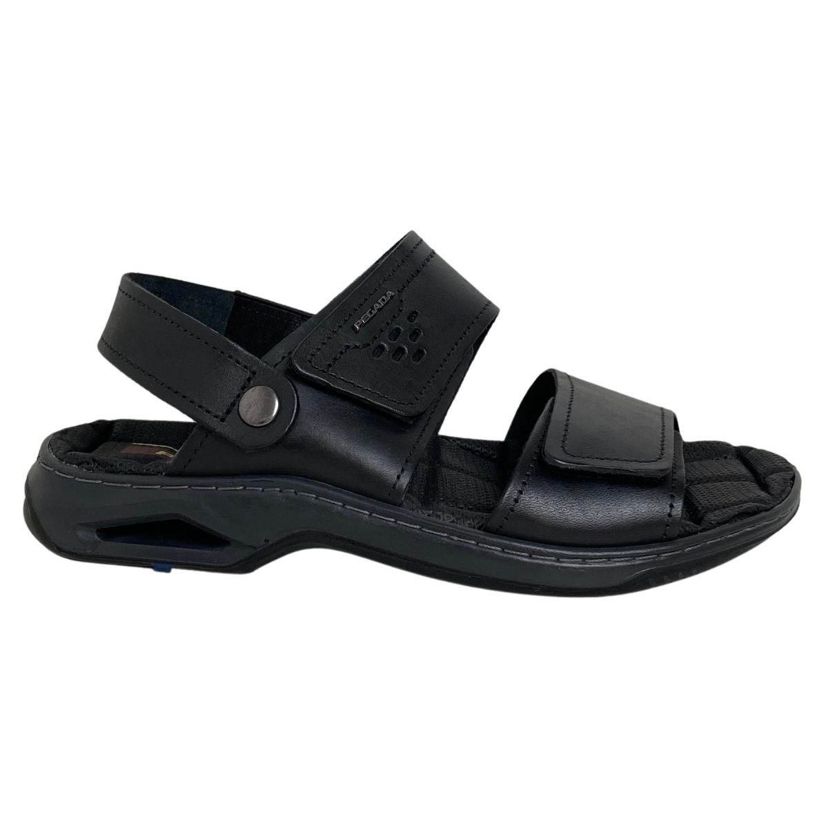 Sandália Couro Pegada Masculino 133238 Preta