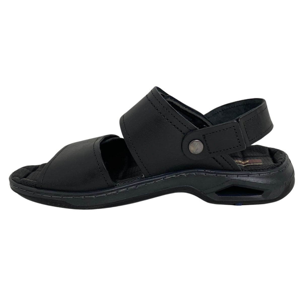 Sandália Couro Pegada Masculino 133238 Preta Preto 3