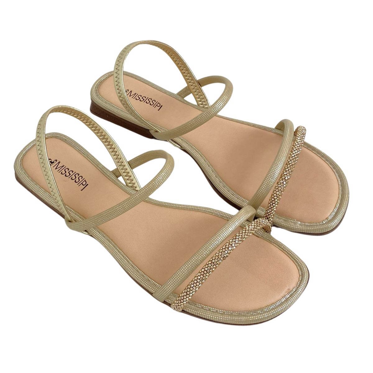 Sandália Mississipi Feminina J2781 Dourada Dourado 4