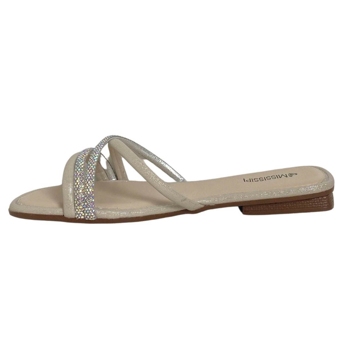 Rasteira Mississipi Feminina J2783 Marfim Branco 3