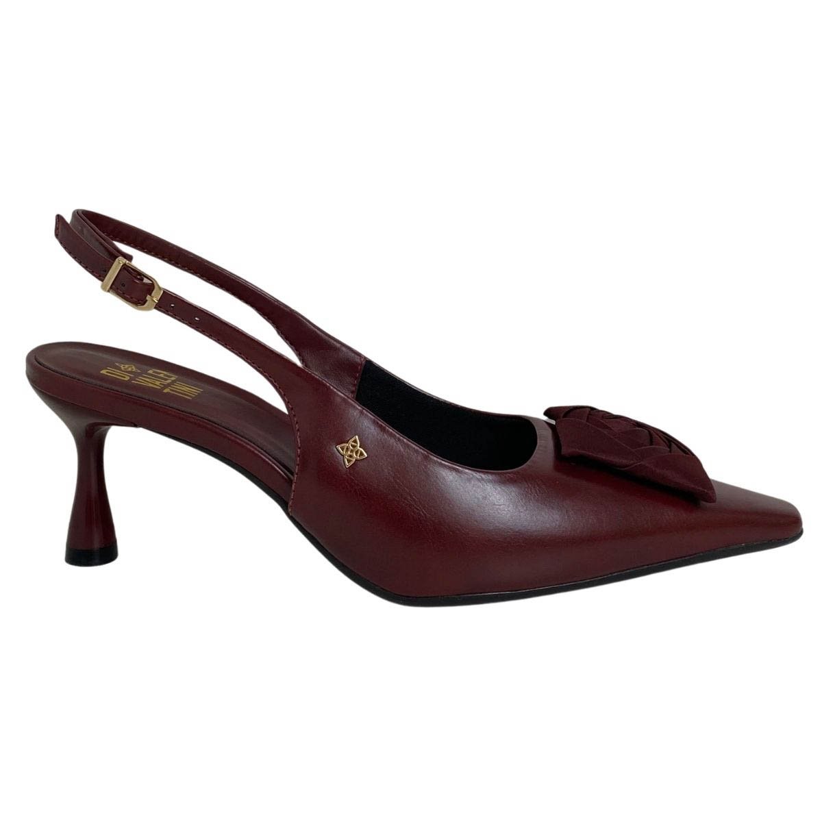 Slingback Di Valentini Feminino 530412733 Bordô