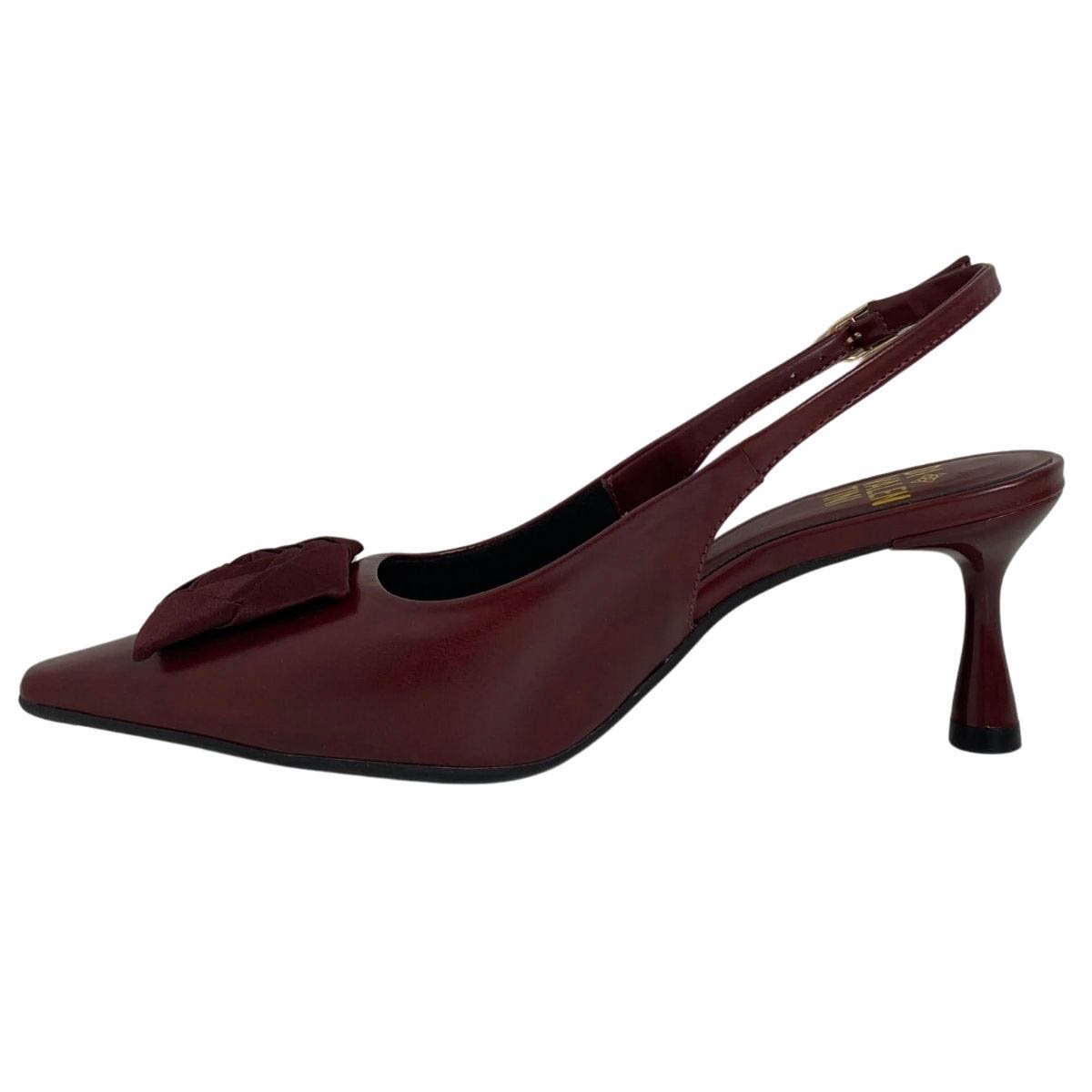 Slingback Di Valentini Feminino 530412733 Bordô Vermelho 3