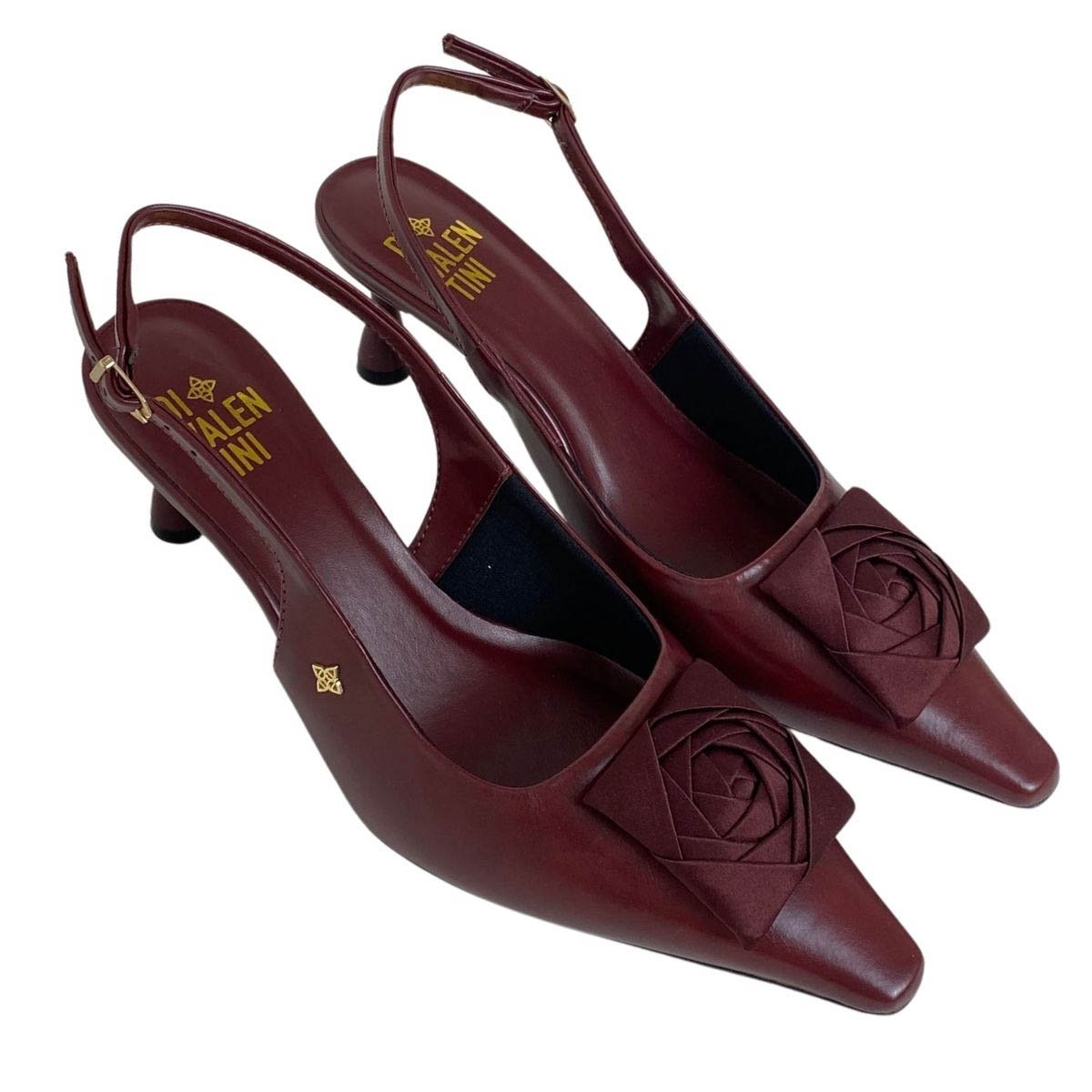 Slingback Di Valentini Feminino 530412733 Bordô Vermelho 4