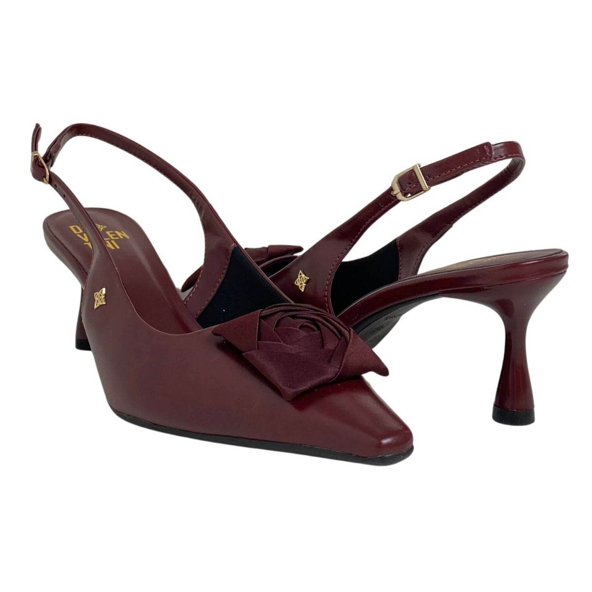 Slingback Di Valentini Feminino 530412733 Bordô Vermelho 5