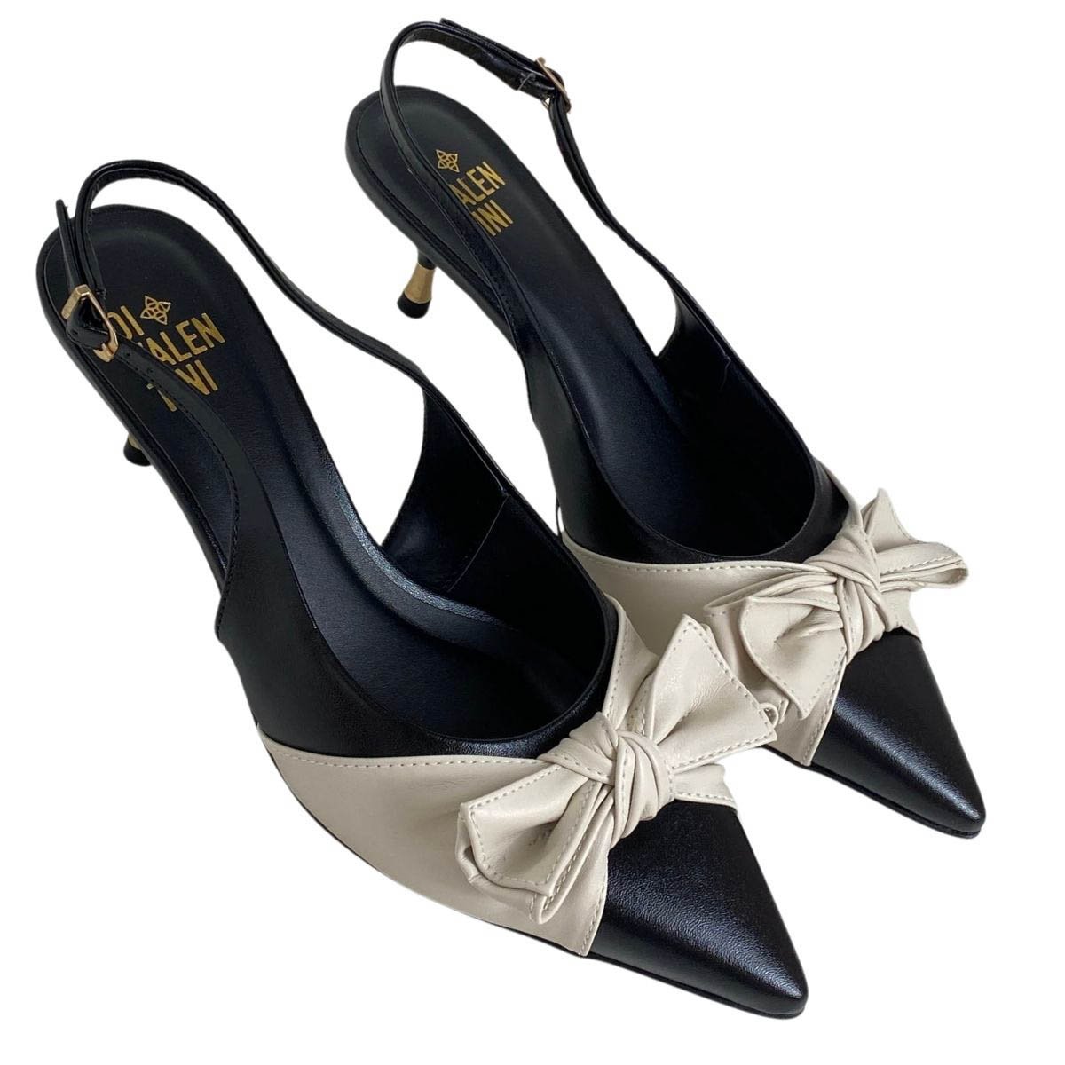 Slingback Di Valentini Feminino 547713157 Preto/Off White Preto/Off White 4
