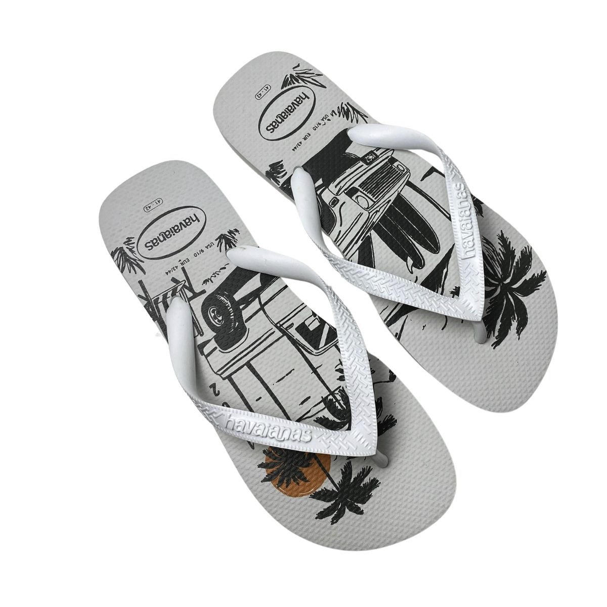 Chinelo Aloha Havaianas Masculino 4111355 Branco Branco 4