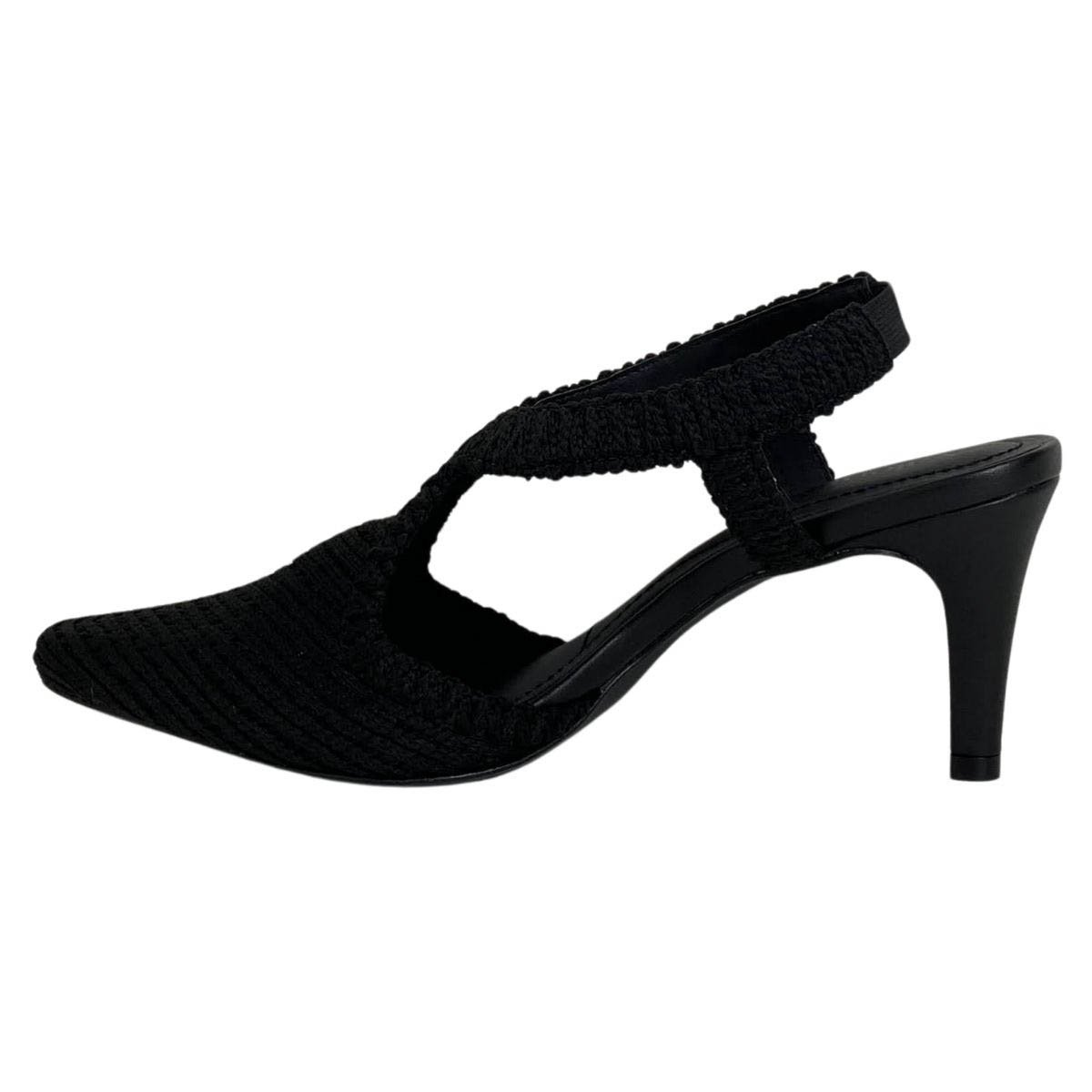 Slingback Valentina Feminino 434009 Preto Preto 3