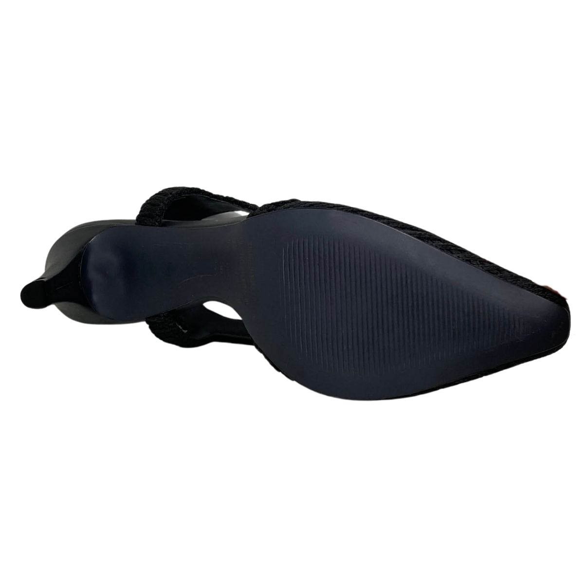 Slingback Valentina Feminino 434009 Preto Preto 6