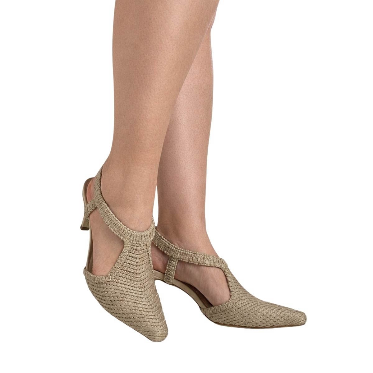 Slingback Valentina Feminino 434009 Marfim Branco 2
