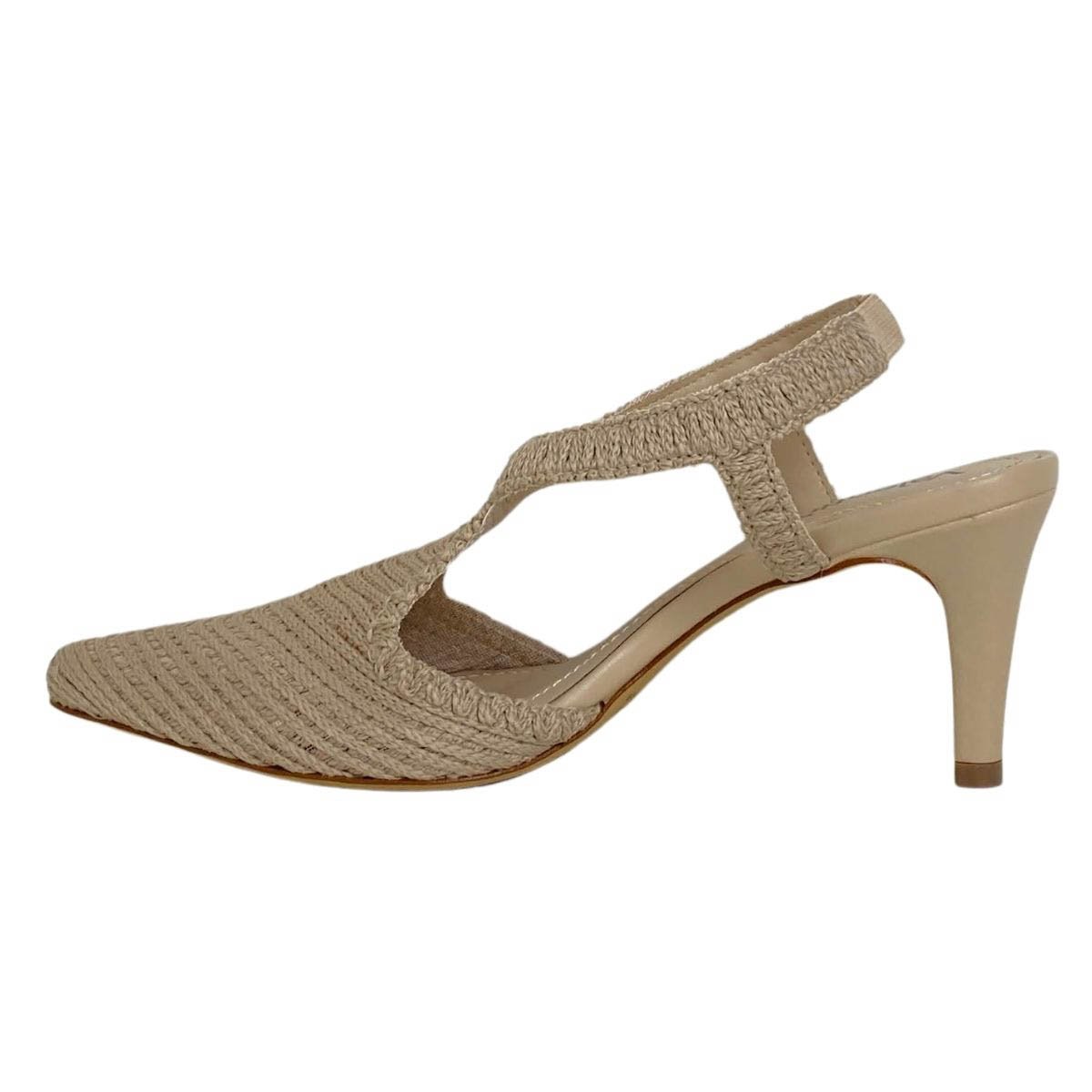 Slingback Valentina Feminino 434009 Marfim Branco 3