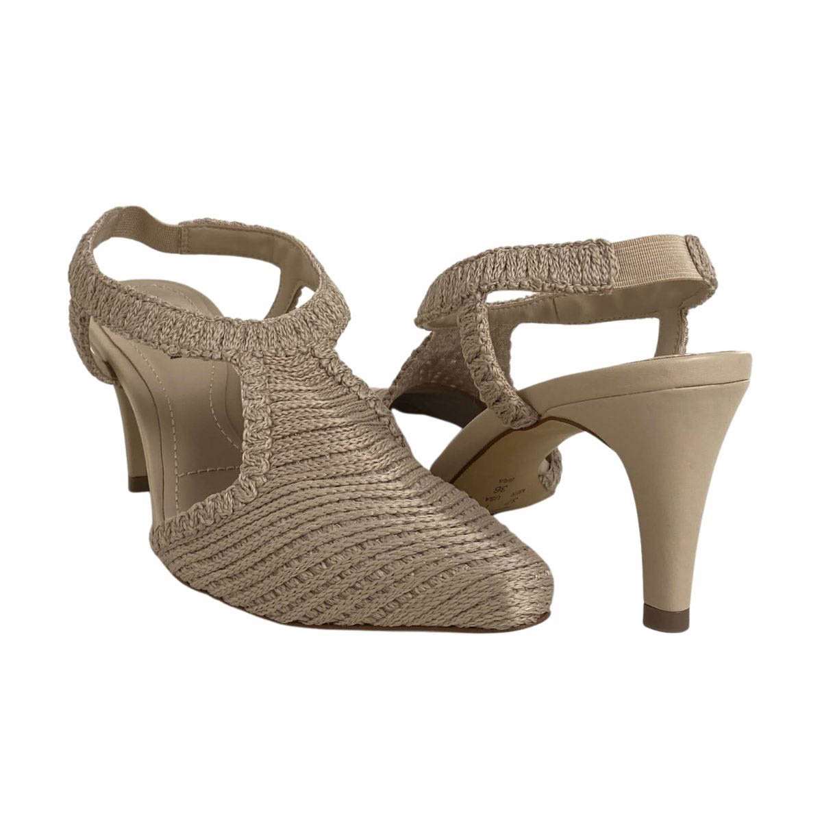 Slingback Valentina Feminino 434009 Marfim Branco 5
