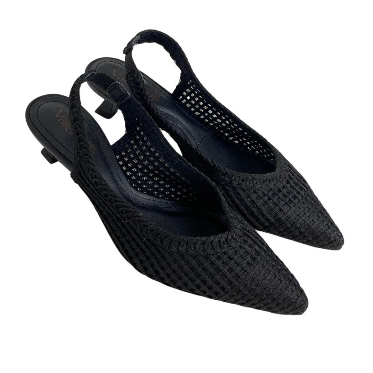 Slingback Valentina Feminino 376006 Preto Preto 4