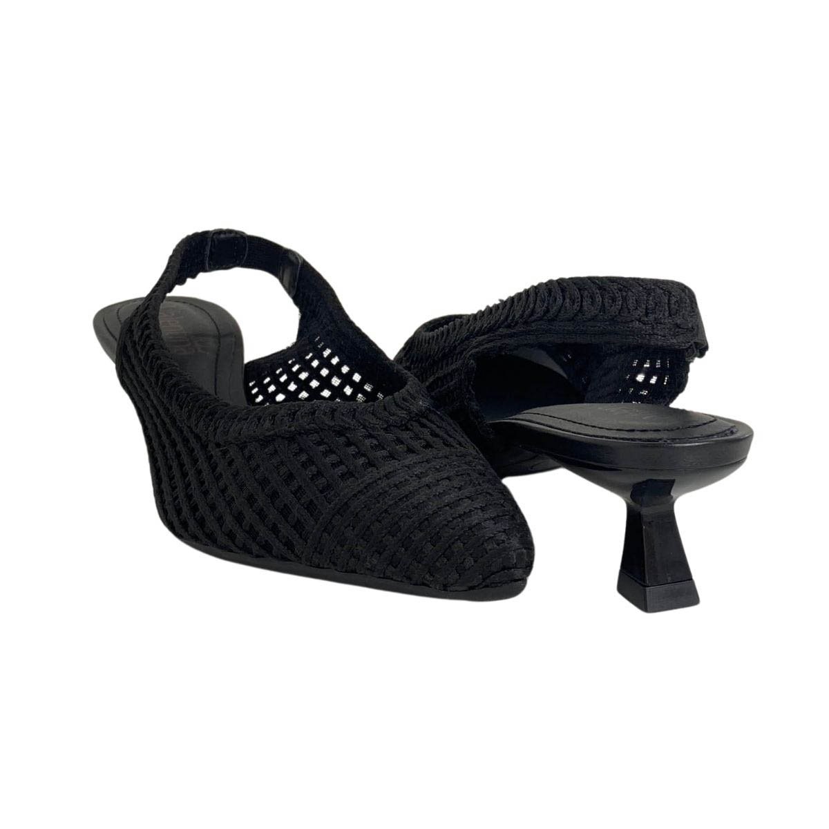 Slingback Valentina Feminino 376006 Preto Preto 5