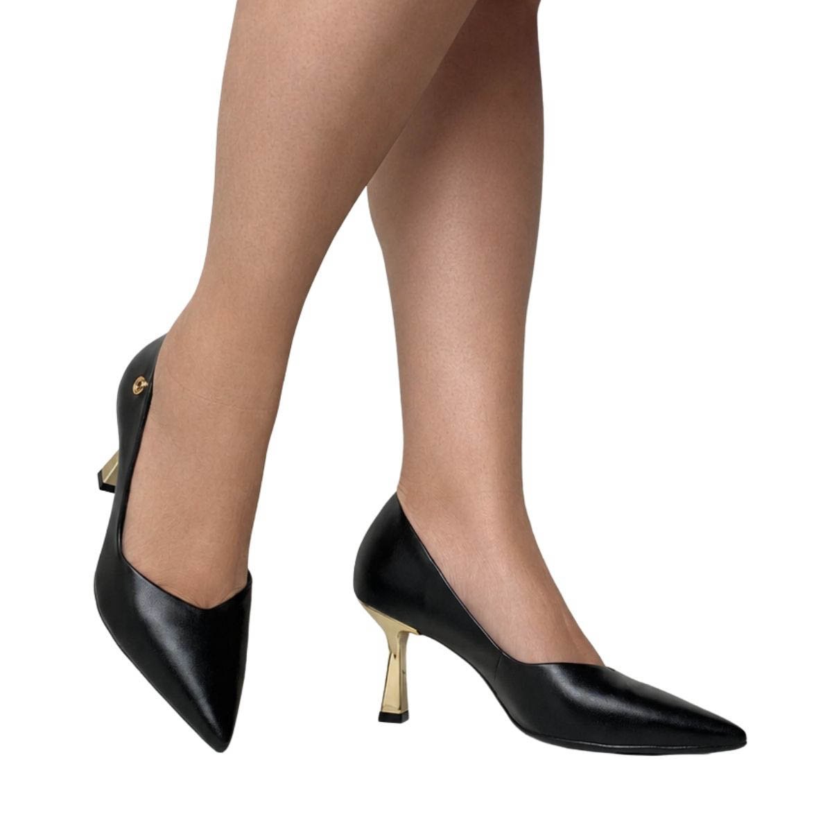 Scarpin Bebecê Feminino T7041756 Preto Preto 2