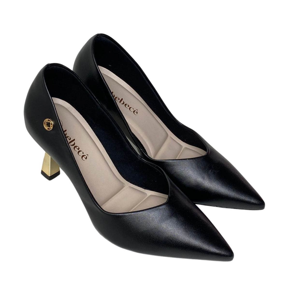 Scarpin Bebecê Feminino T7041756 Preto Preto 4