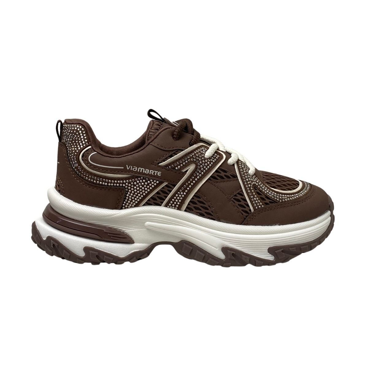 Tênis Casual Chunky Via Marte Feminino 339003 Marrom