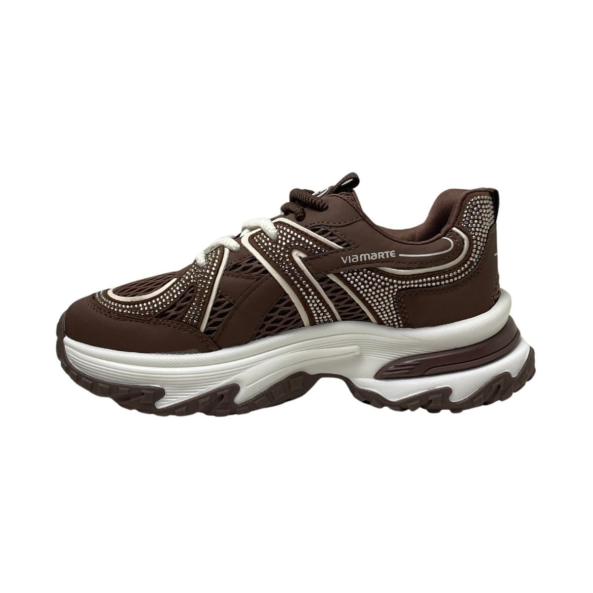 Tênis Casual Chunky Via Marte Feminino 339003 Marrom Marrom 3