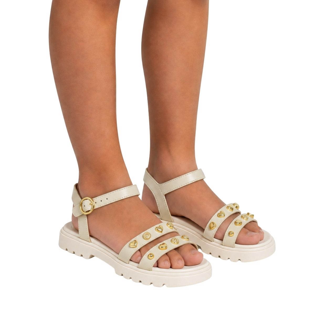 Sandália Molekinha Infantil Menina 2344142 Off White Off White 2