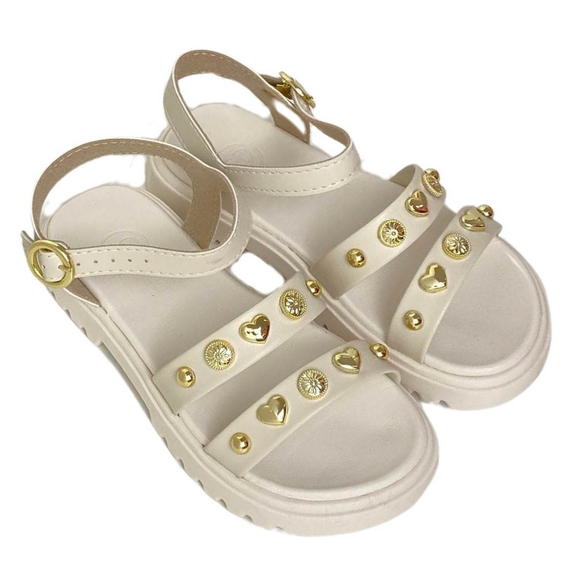 Sandália Molekinha Infantil Menina 2344142 Off White Off White 4