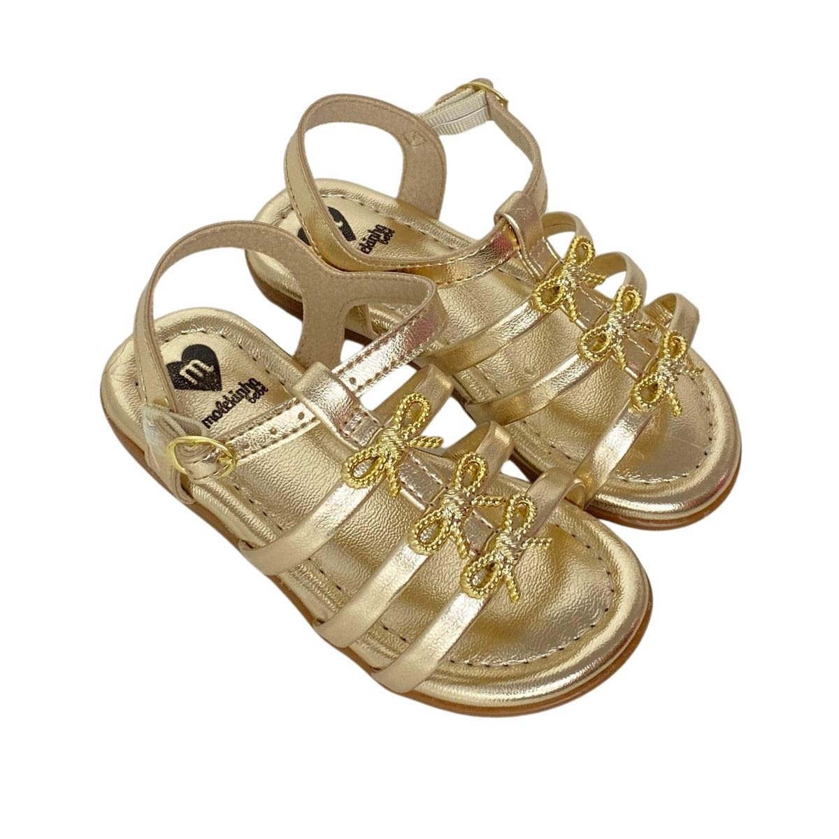 Sandália Molekinha Infantil Menina 2114294 Dourada Dourado 4