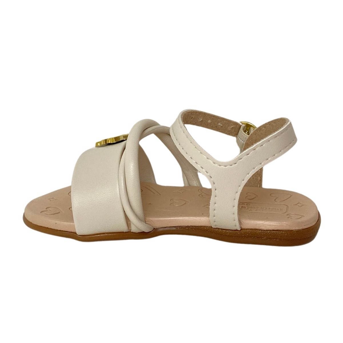 Sandália Molekinha Infantil Menina 2743108 Creme Branco 3
