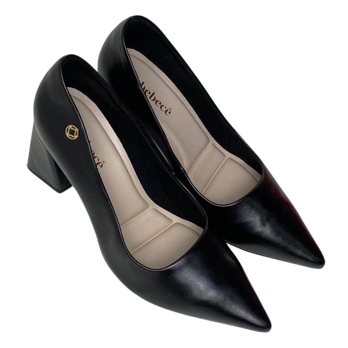 Scarpin Bebecê Feminino T7012040 Preto Preto 4