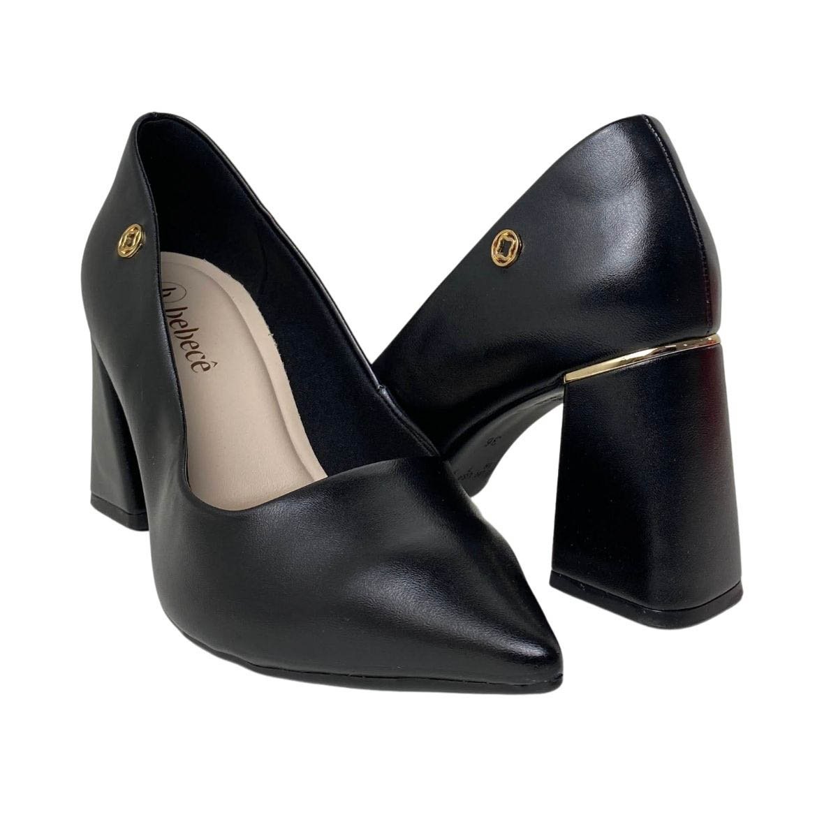 Scarpin Bebecê Feminino T7012040 Preto Preto 5