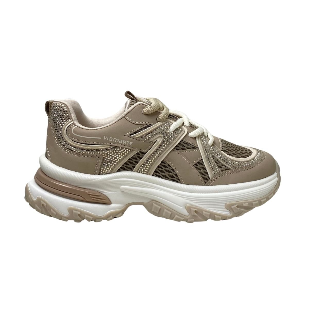 Tênis Casual Chunky Via Marte Feminino 339003 Bege