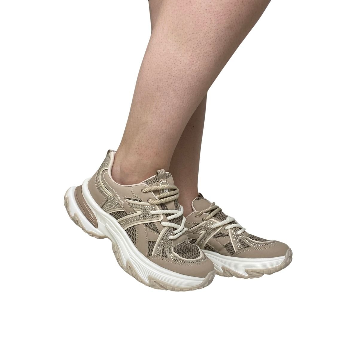 Tênis Casual Chunky Via Marte Feminino 339003 Bege Bege 2