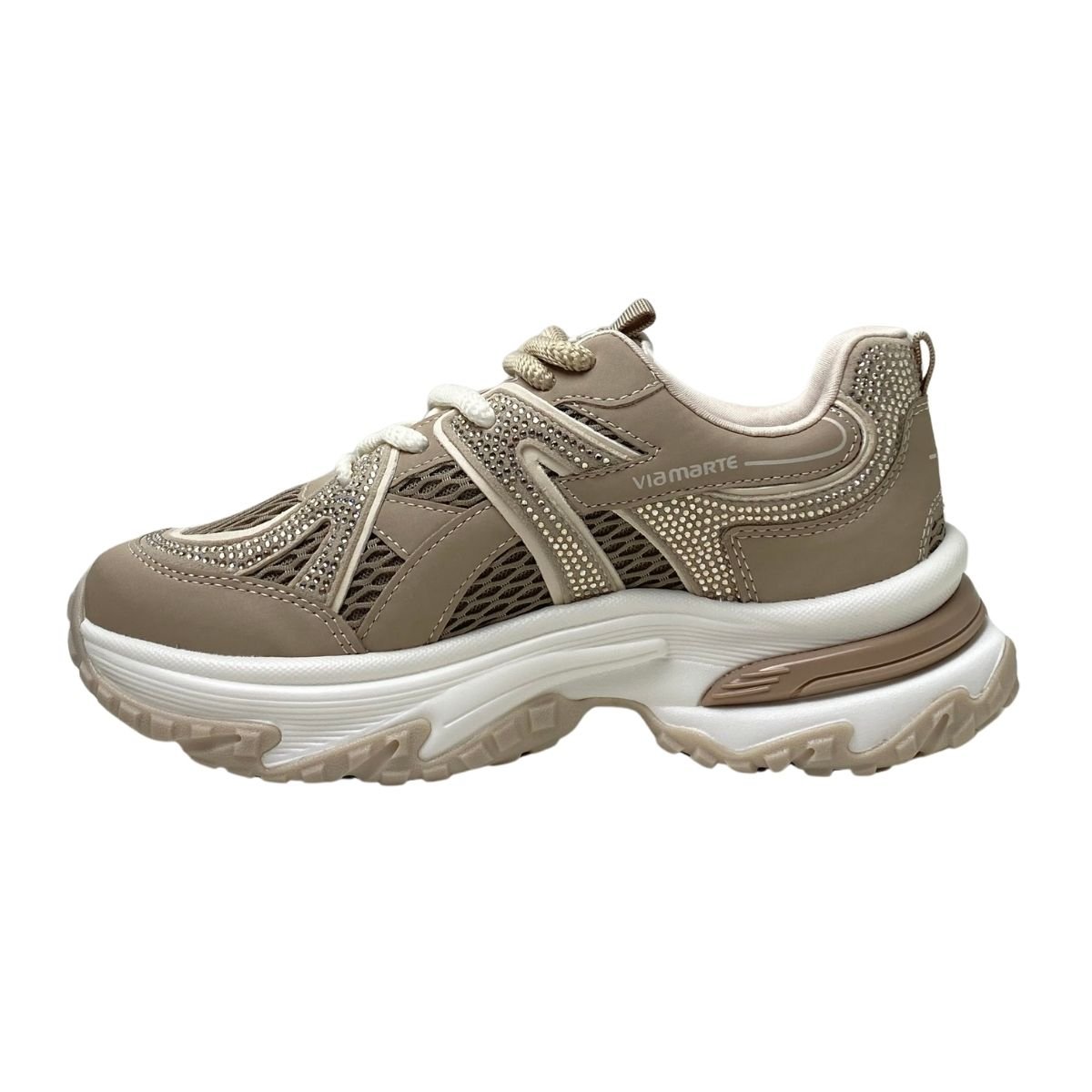 Tênis Casual Chunky Via Marte Feminino 339003 Bege Bege 3