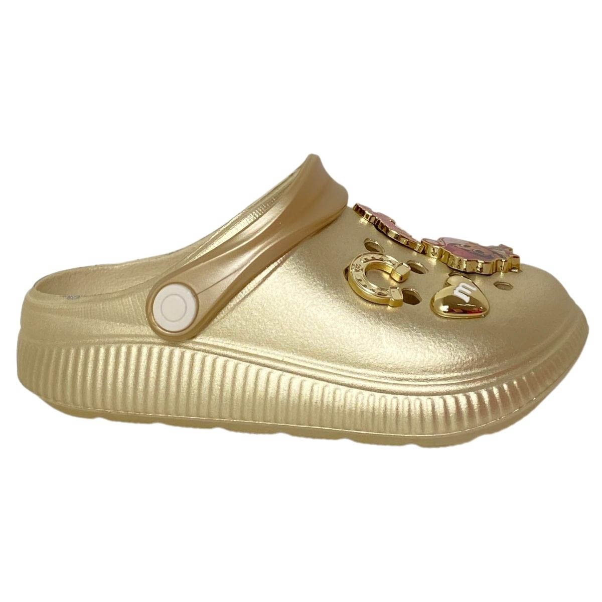 Babuche Molekinha Infantil Menina 2591316 Dourado Dourado 3