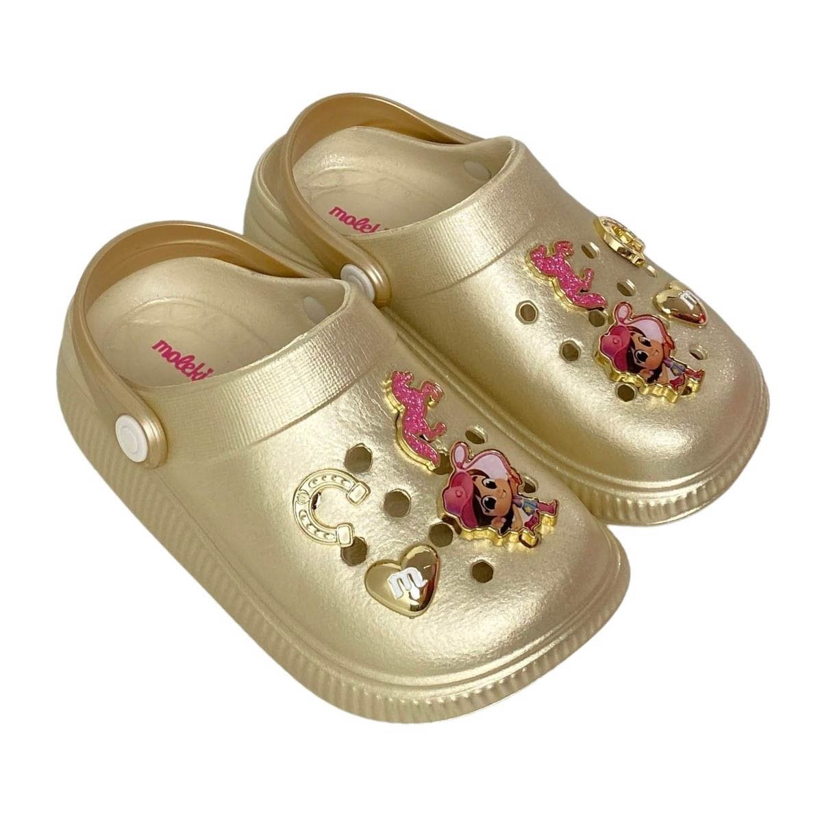 Babuche Molekinha Infantil Menina 2591316 Dourado Dourado 5