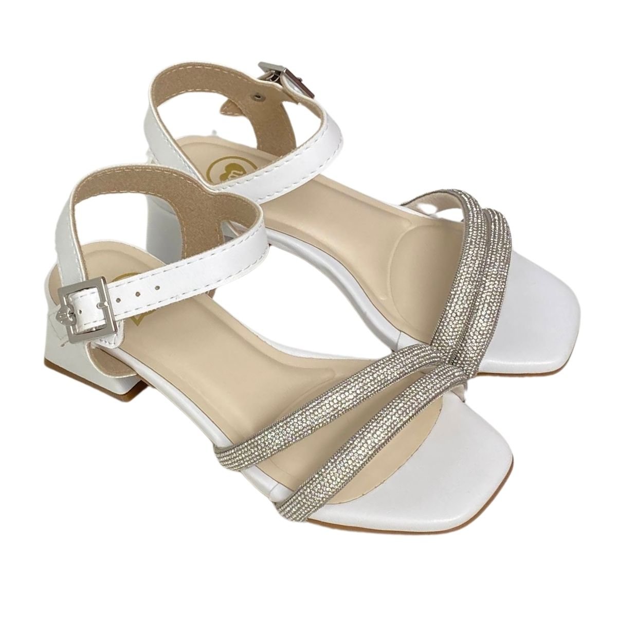 Sandália Molekinha Infantil Menina 2347107 Branca/Strass Branco 4