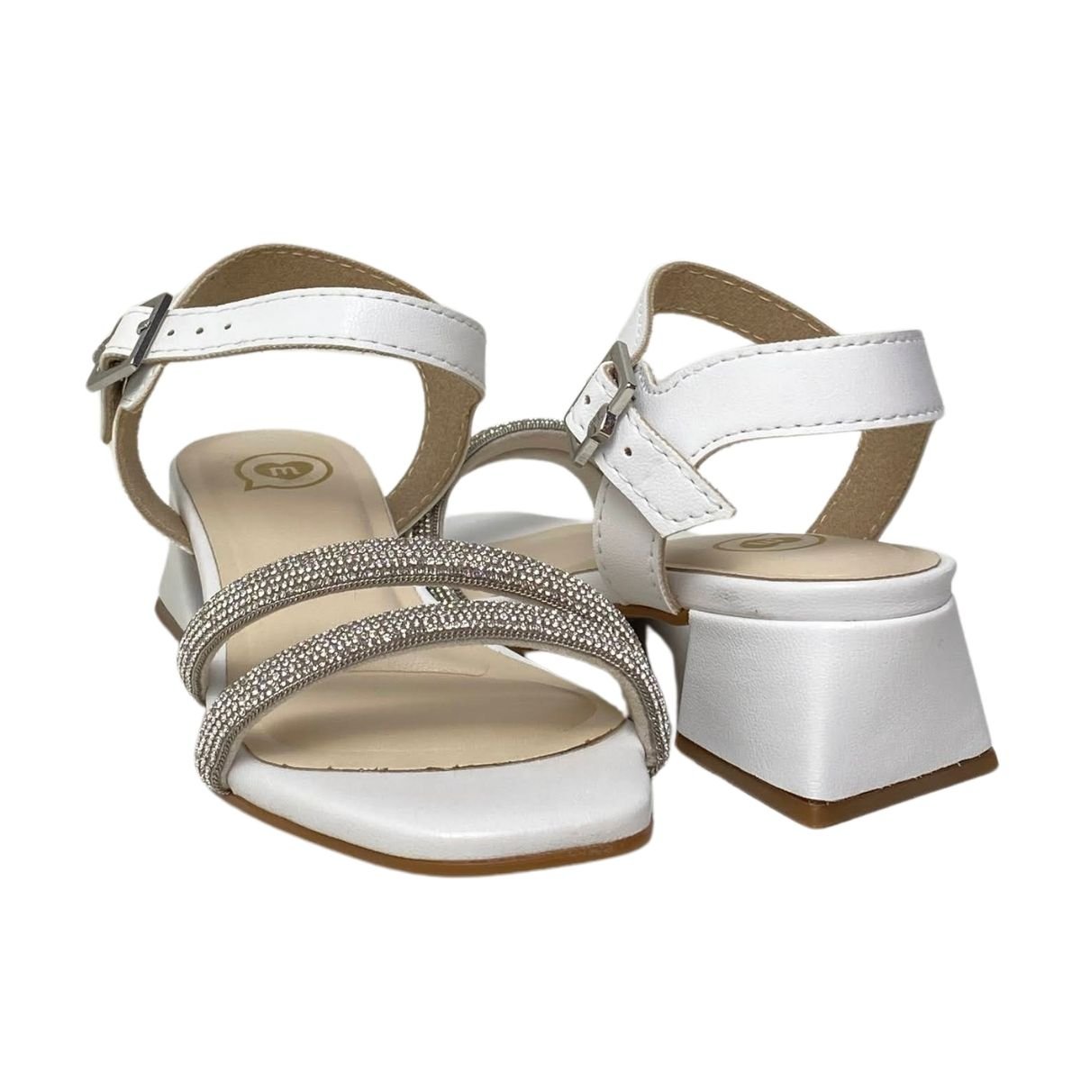 Sandália Molekinha Infantil Menina 2347107 Branca/Strass Branco 5