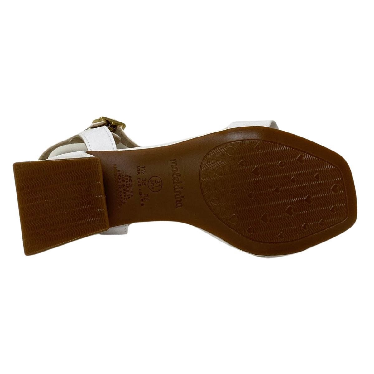 Sandália Molekinha Infantil Menina 2347100 Branca Branco 6