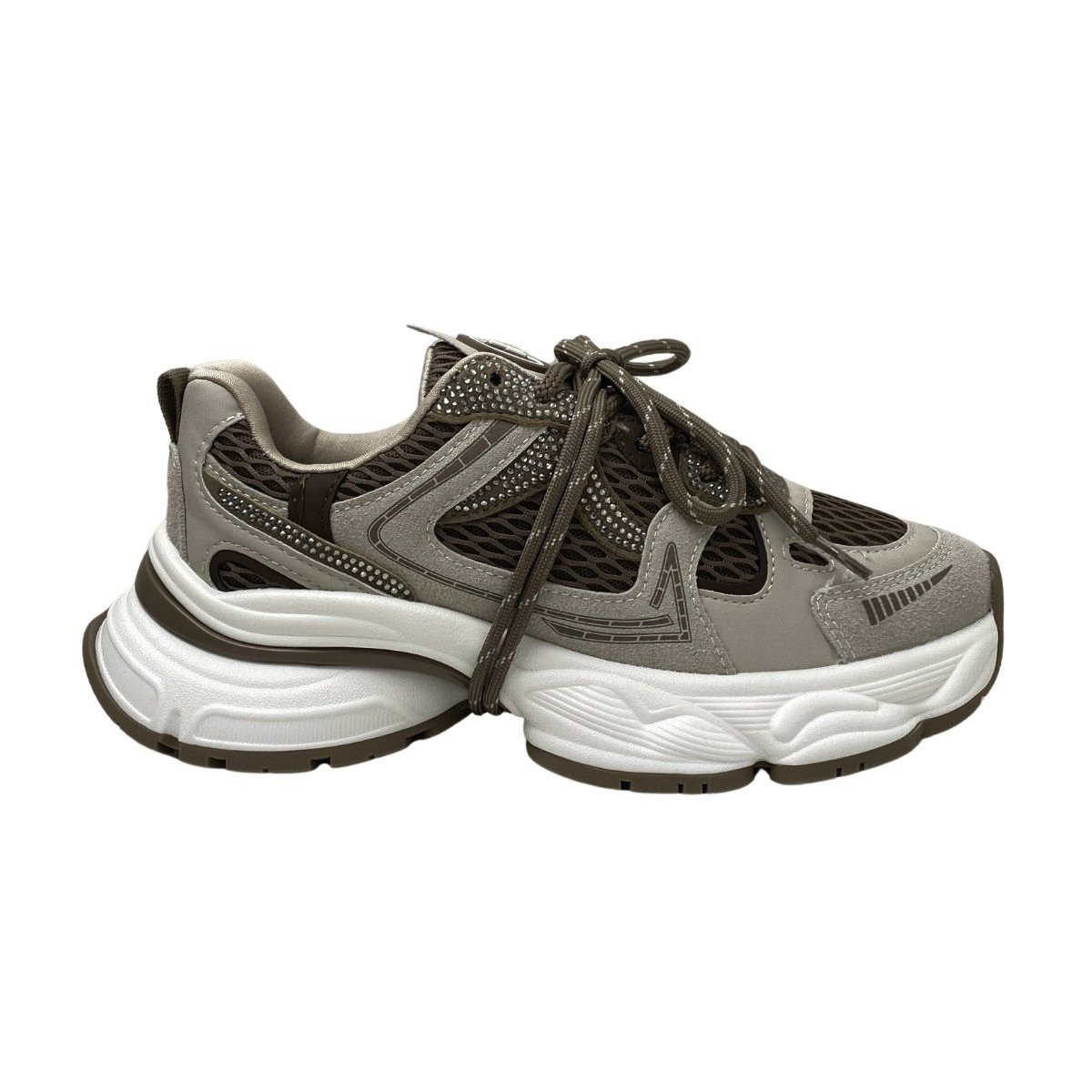 Tênis Chunky Dad Sneaker Via Marte Feminino 385001V Bege/Marrom