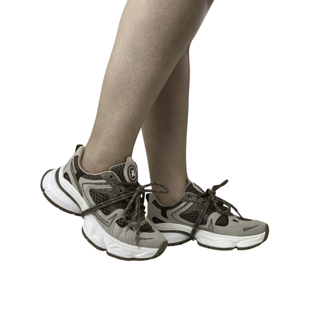 Tênis Chunky Dad Sneaker Via Marte Feminino 385001V Bege/Marrom Marrom 2