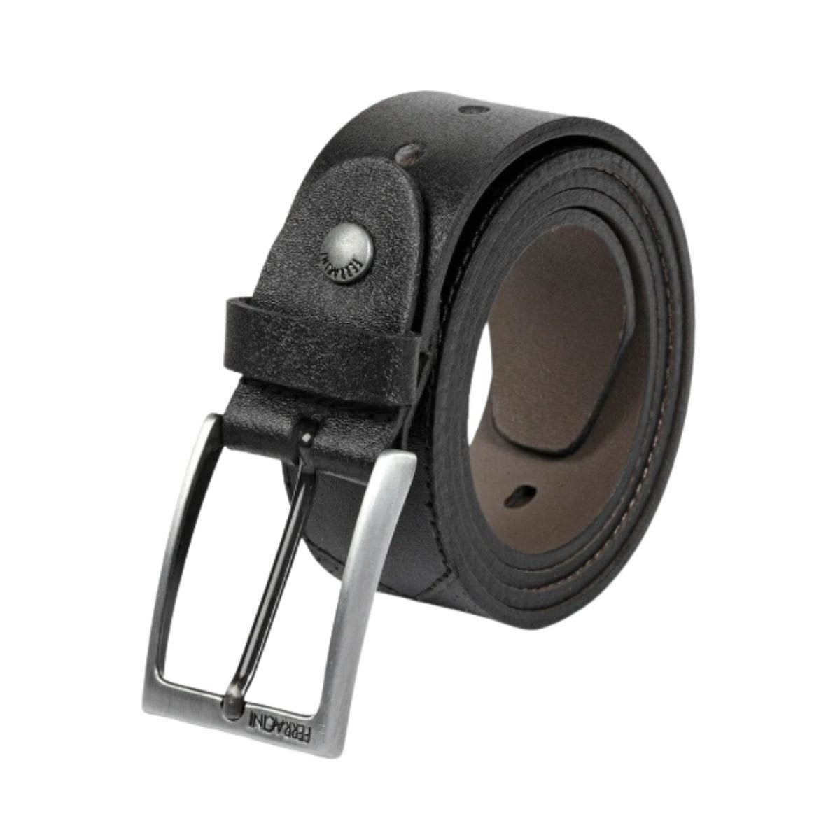 Cinto Couro Ferracini Masculino FC667A Preto Preto 4