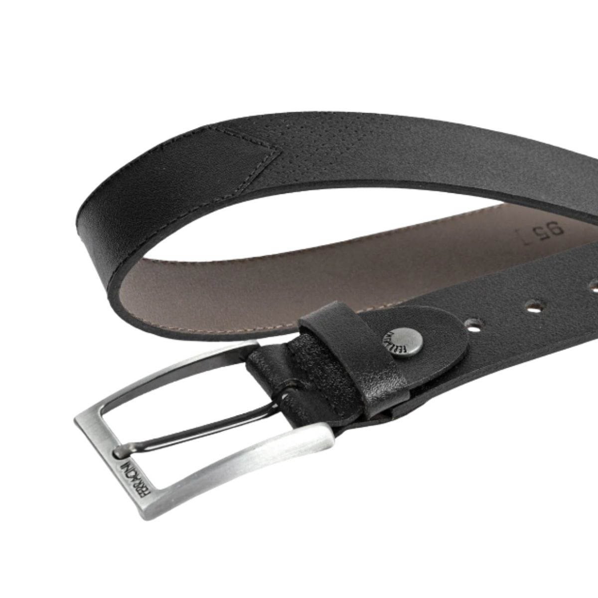 Cinto Couro Ferracini Masculino FC667A Preto Preto 2