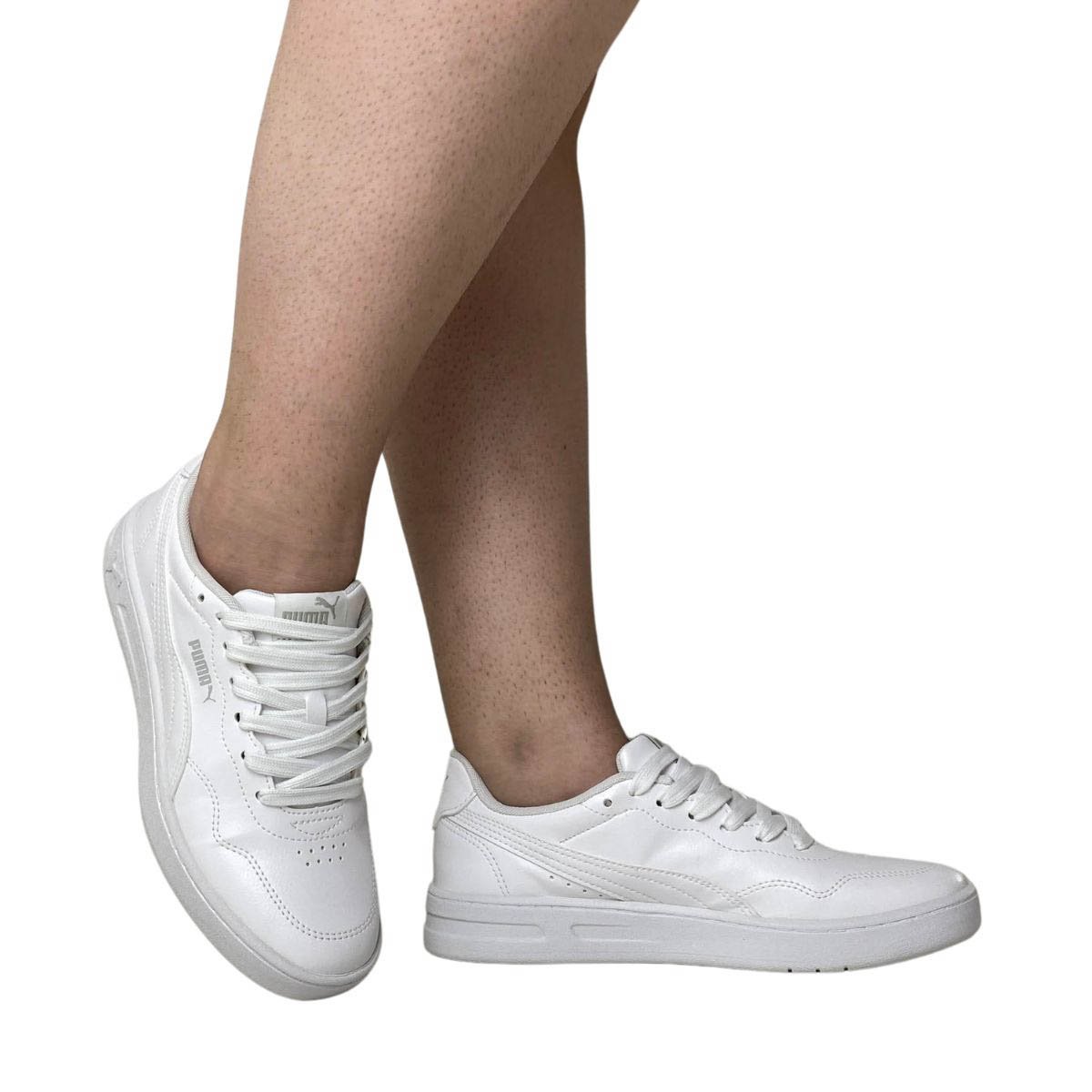 Tênis Court Lally Puma Feminino 404439 Branco Branco 2