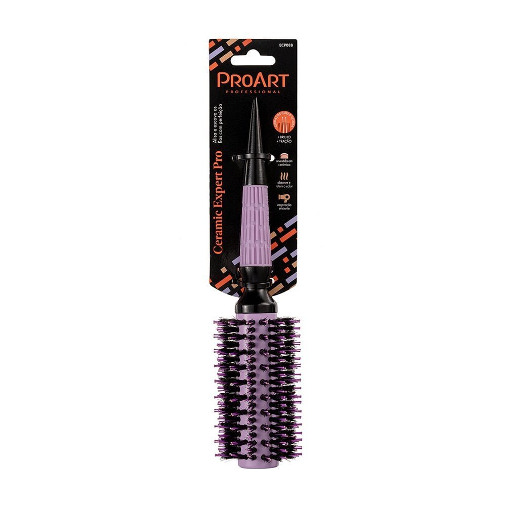 Escova Pro Art Ceramic Expert Pro Lavanda 28mm ECP08B Roxo 3