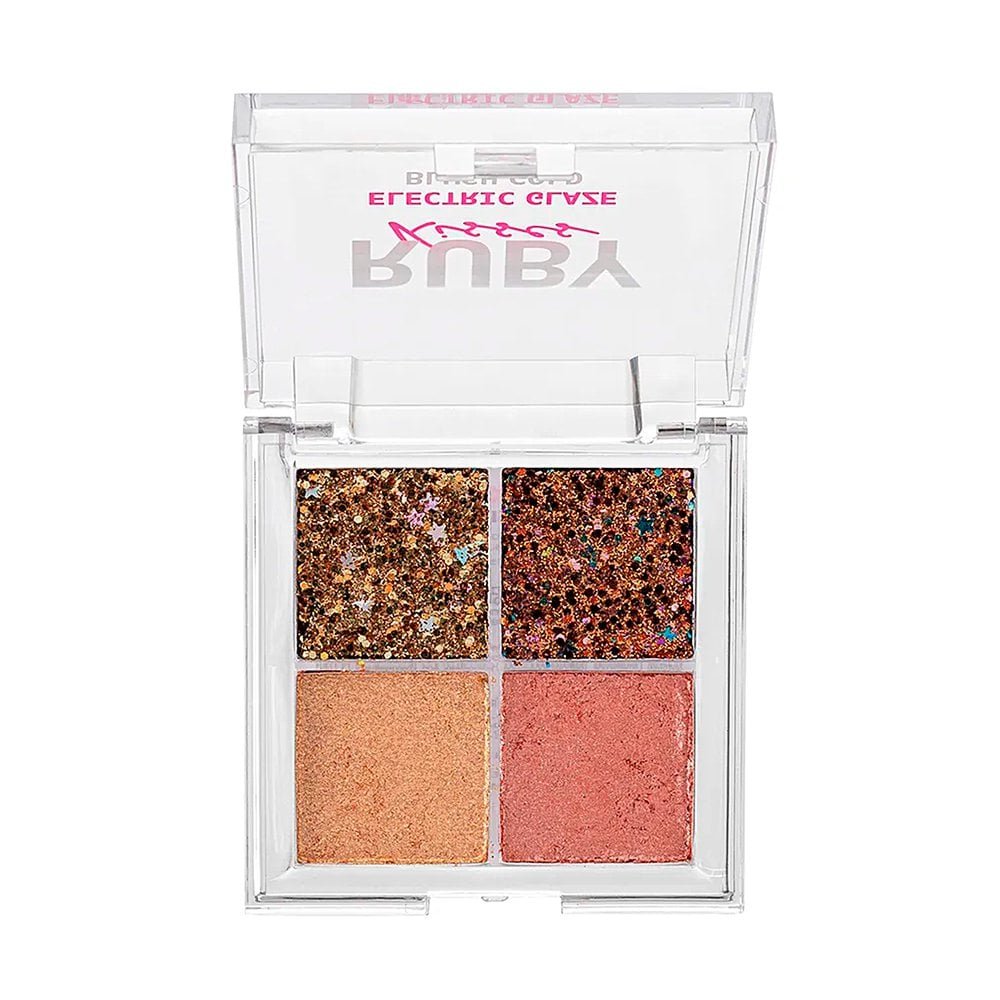 Paleta Ruby Kisses Glitter Eletric Glaze Blush Gold 5,6g 2