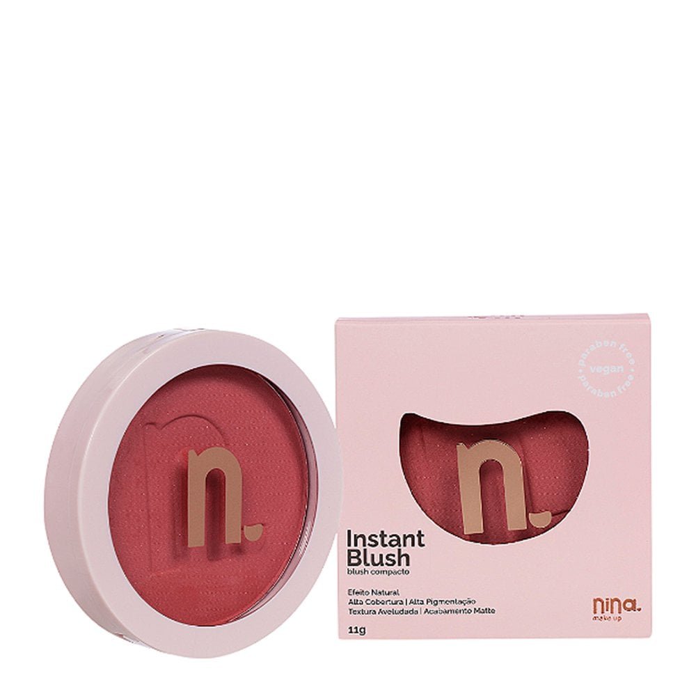 Blush Instant Nina Make Up Rosa Quente