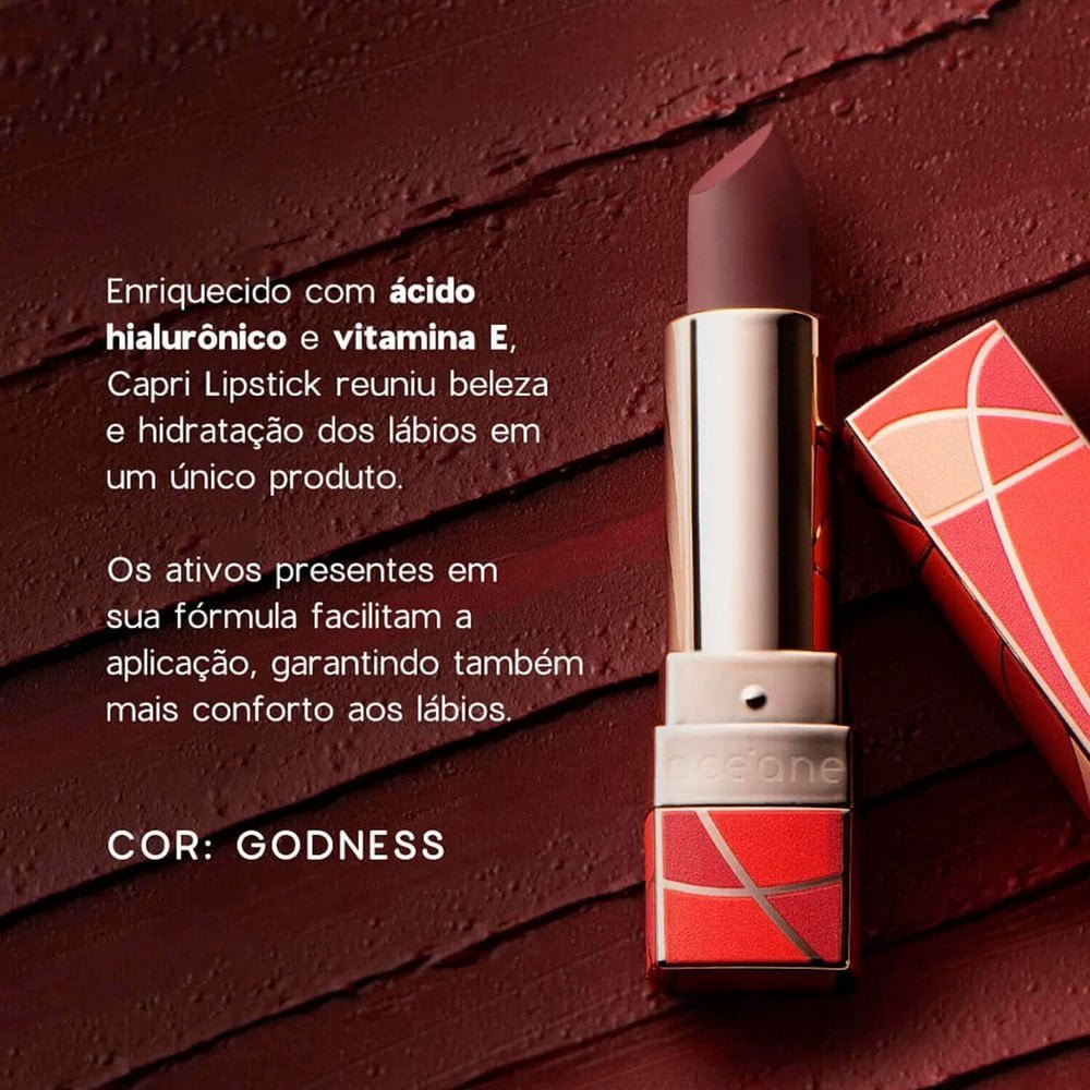 Batom Océane Capri Lipstick Godness Vinho Vinho 3