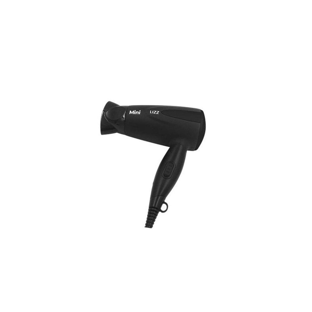 Secador de Cabelo Lizz Mini Viagem Bivolt Dobrável Preto Preto 2