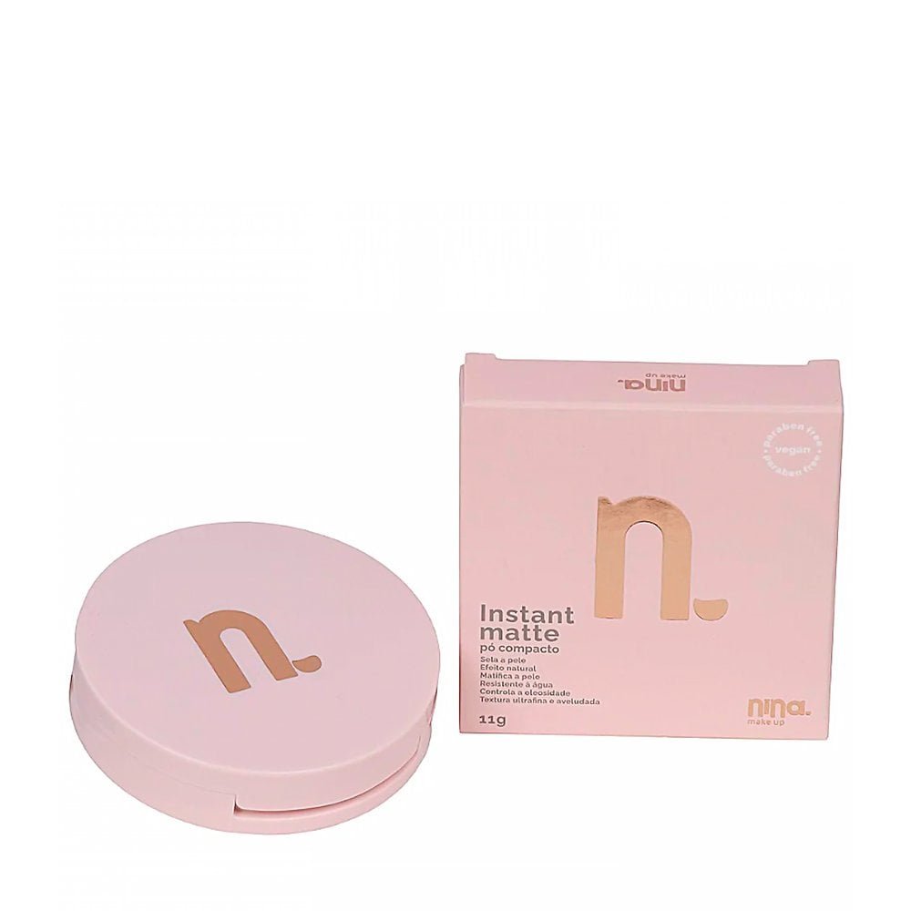 Pó Compacto Nina Make Up Instant Matte Cor 01