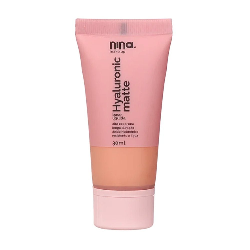 Base Líquida Nina Make Up Hyaluronico Matte Cor 2,5